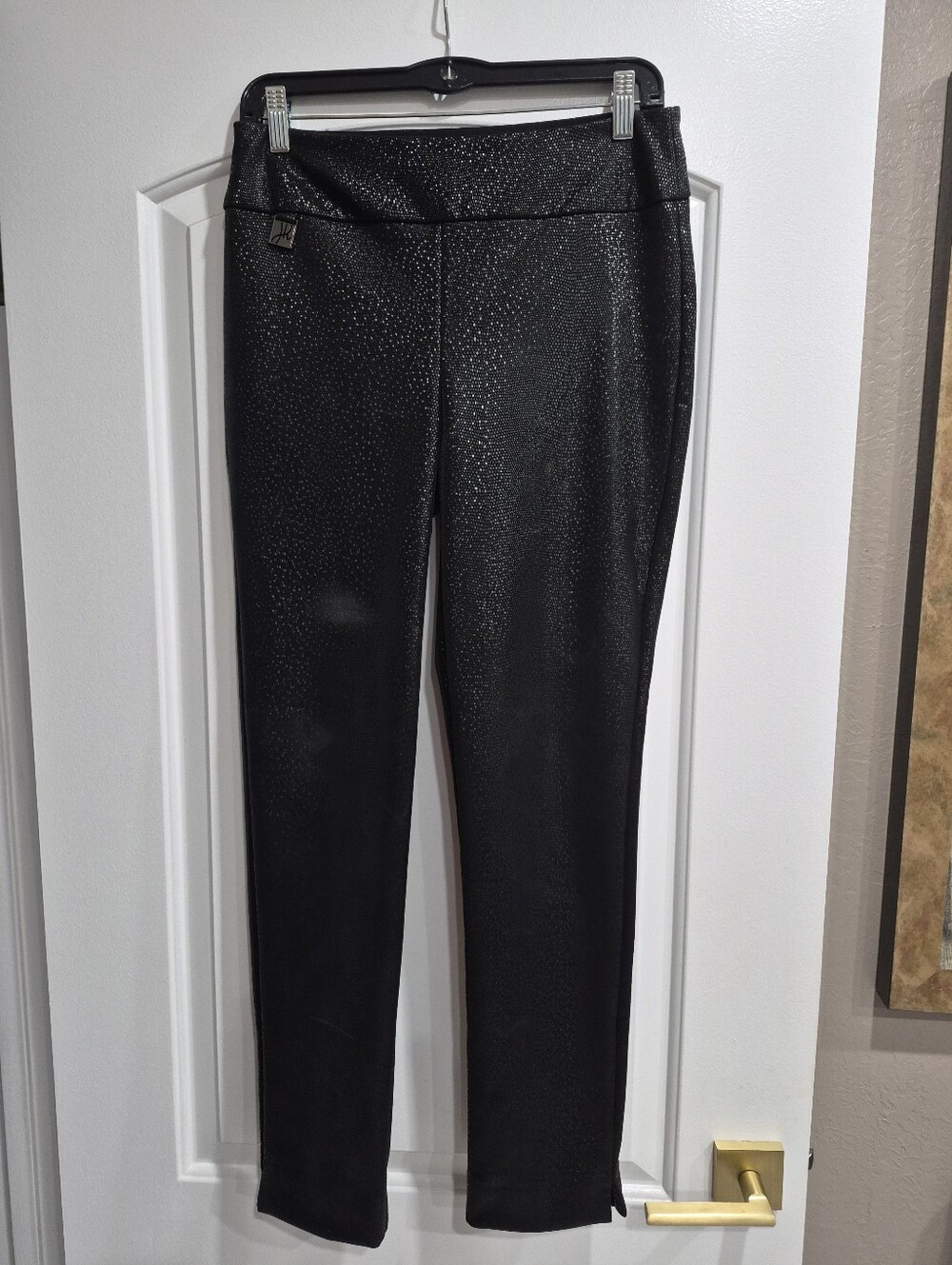 Joseph Ribkoff Black Skinny Ankle  Snakeskin Print Pants Size 6